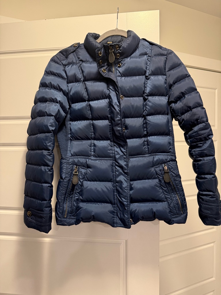 Burberry Brit Navy Puffer Jacket Women’s
